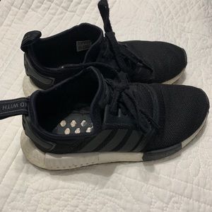 Black Adidas NMD boys size 5 1/2.